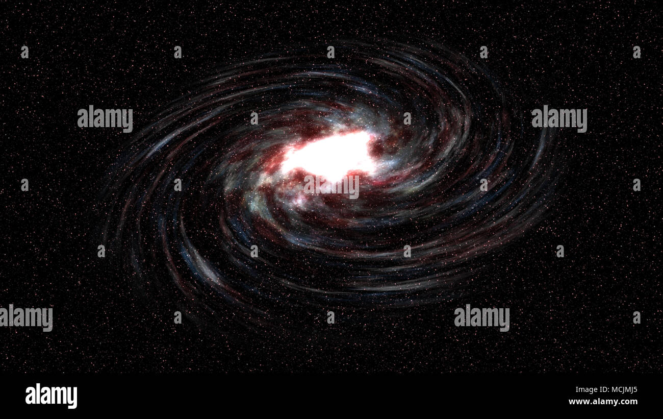 Spiralgalaxie, 3 Abbildung d Stockfoto