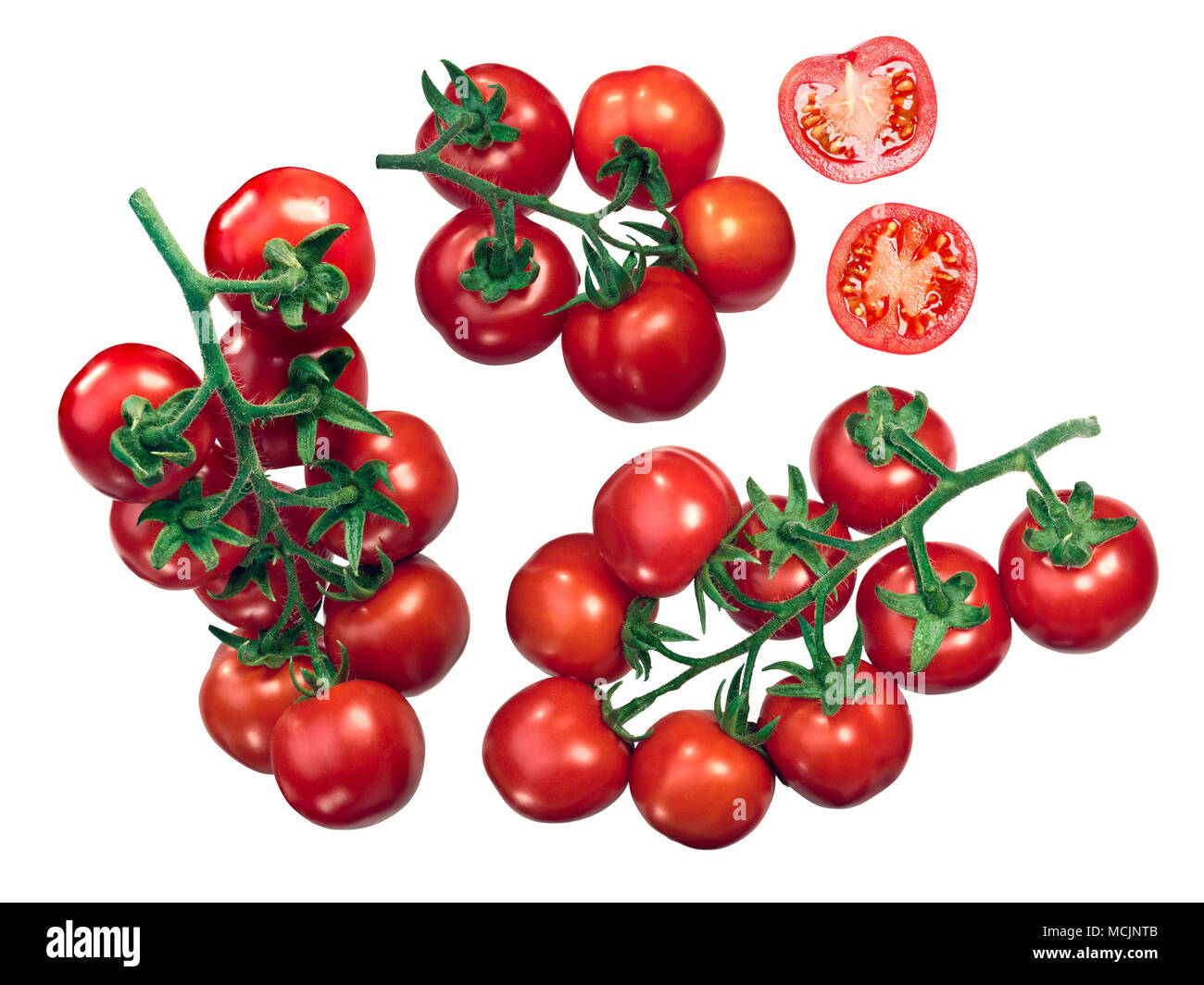 Regina Tomaten, Cluster auf der Rebe (TOV) Stockfoto
