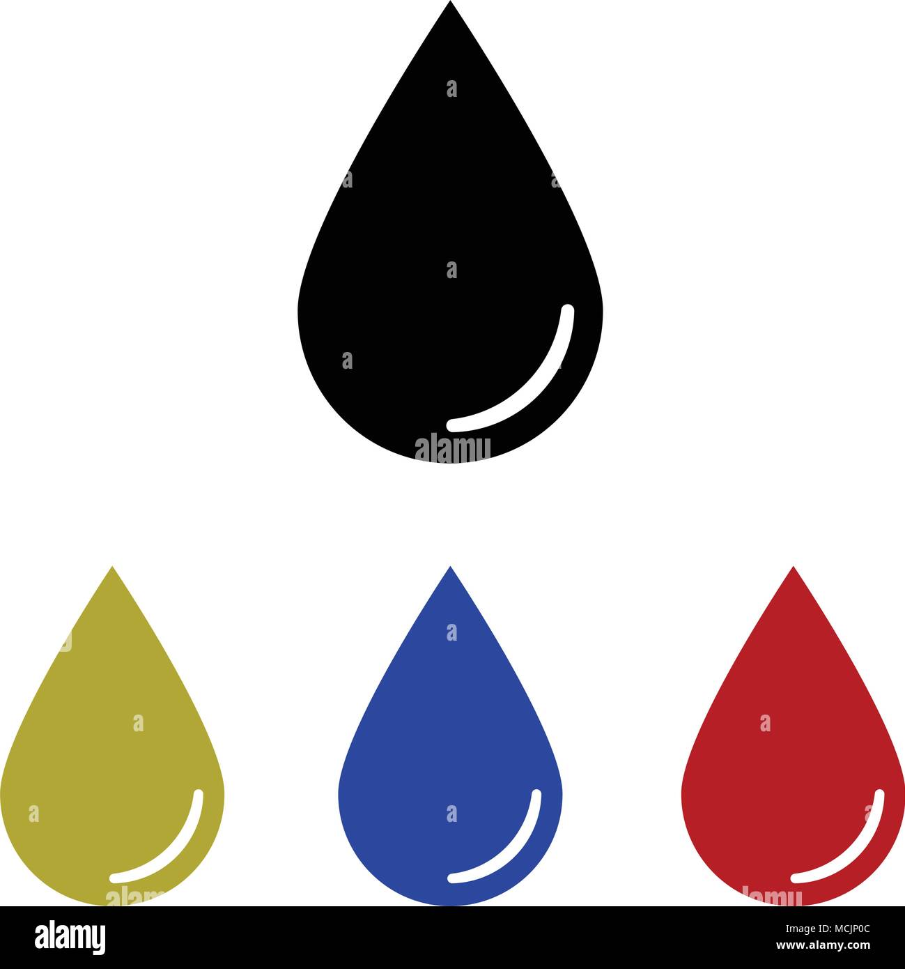 Wassertropfen con. Flachbild-Symbol. Vector Illustration Stock Vektor