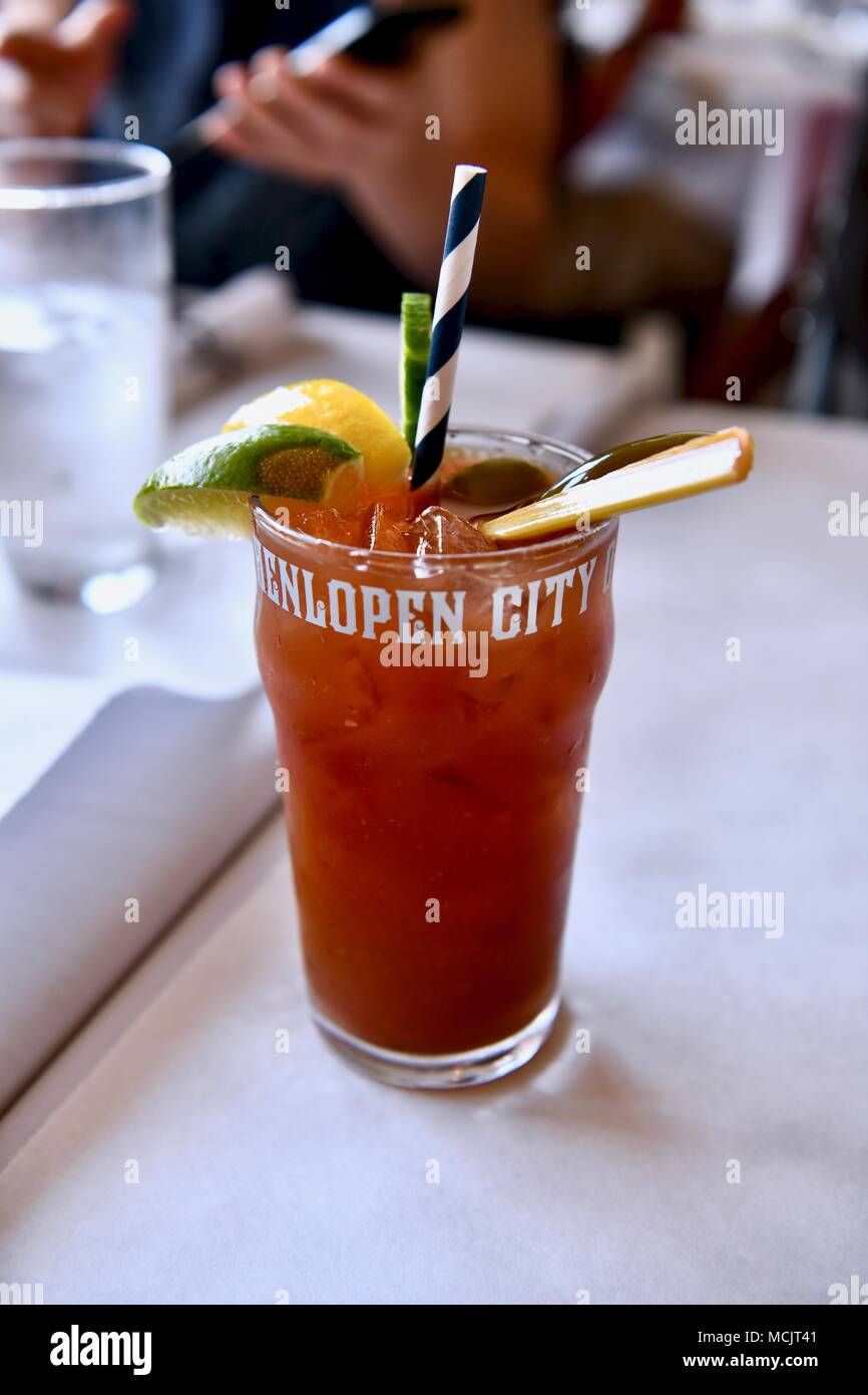 Bloody Mary alkoholische Getränke Stockfoto