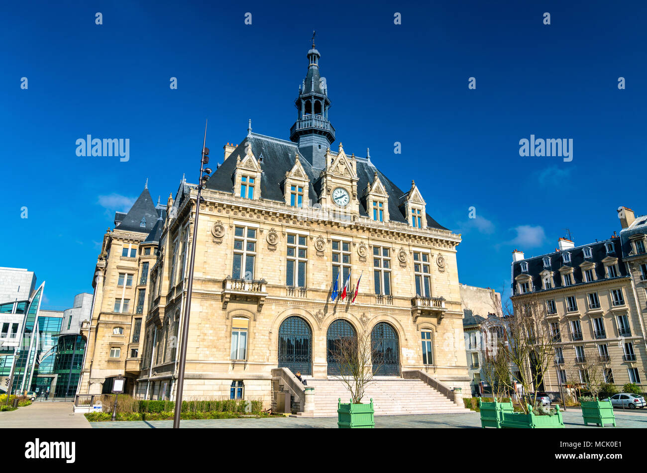 Mairie de Vincennes, das Rathaus von Vincennes in der Nähe von Paris, Frankreich Stockfoto