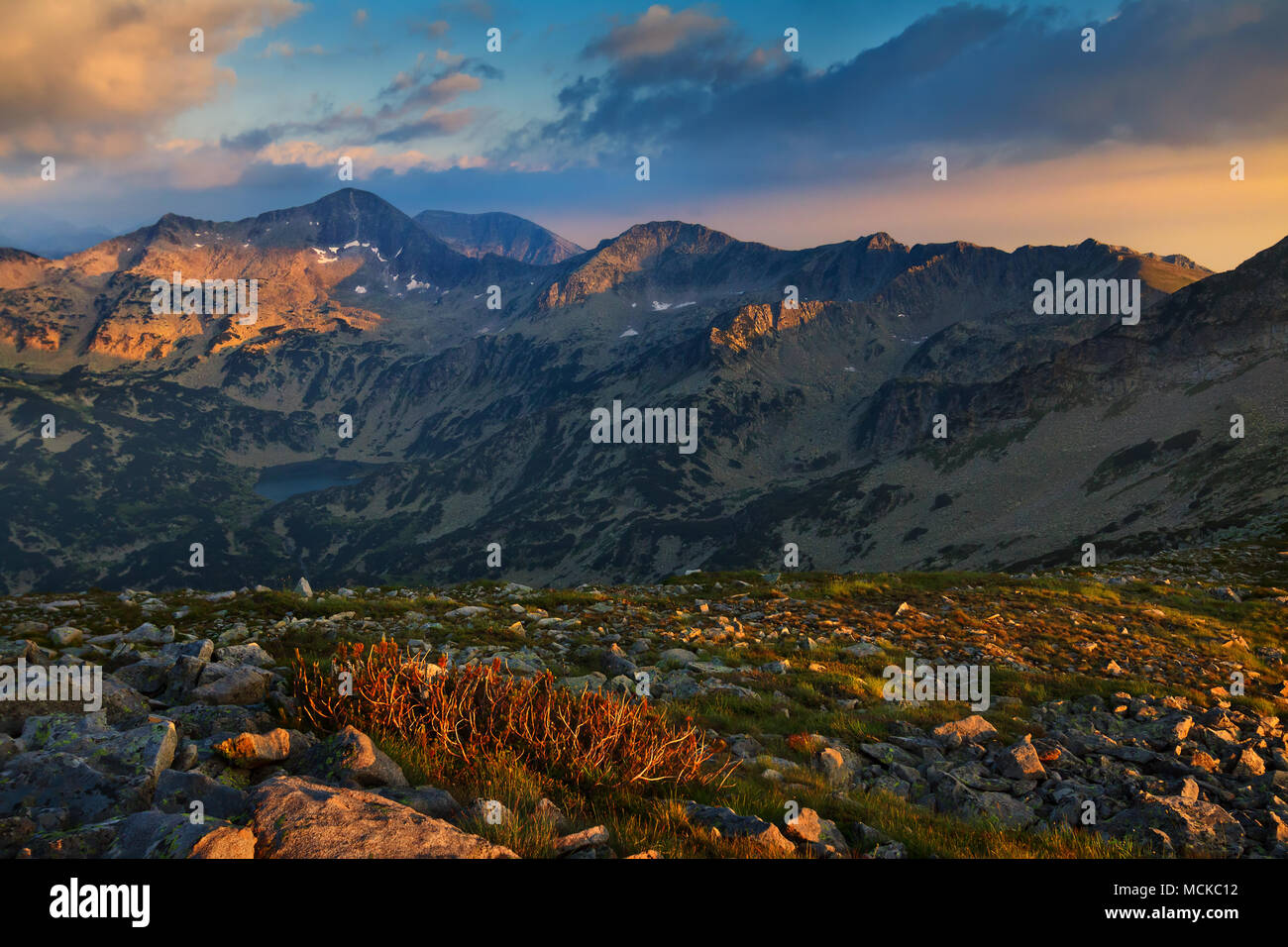 Die malerische Landschaft in den Bergen. Pirin-gebirge, Bulgarien. Stockfoto
