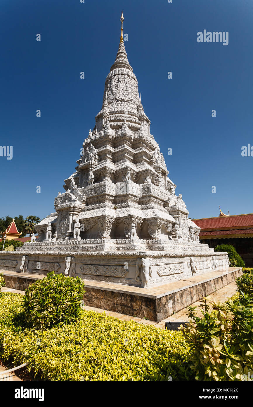 Stein stupa im Royal Palace Royal Palace Phnom Penh Stockfoto