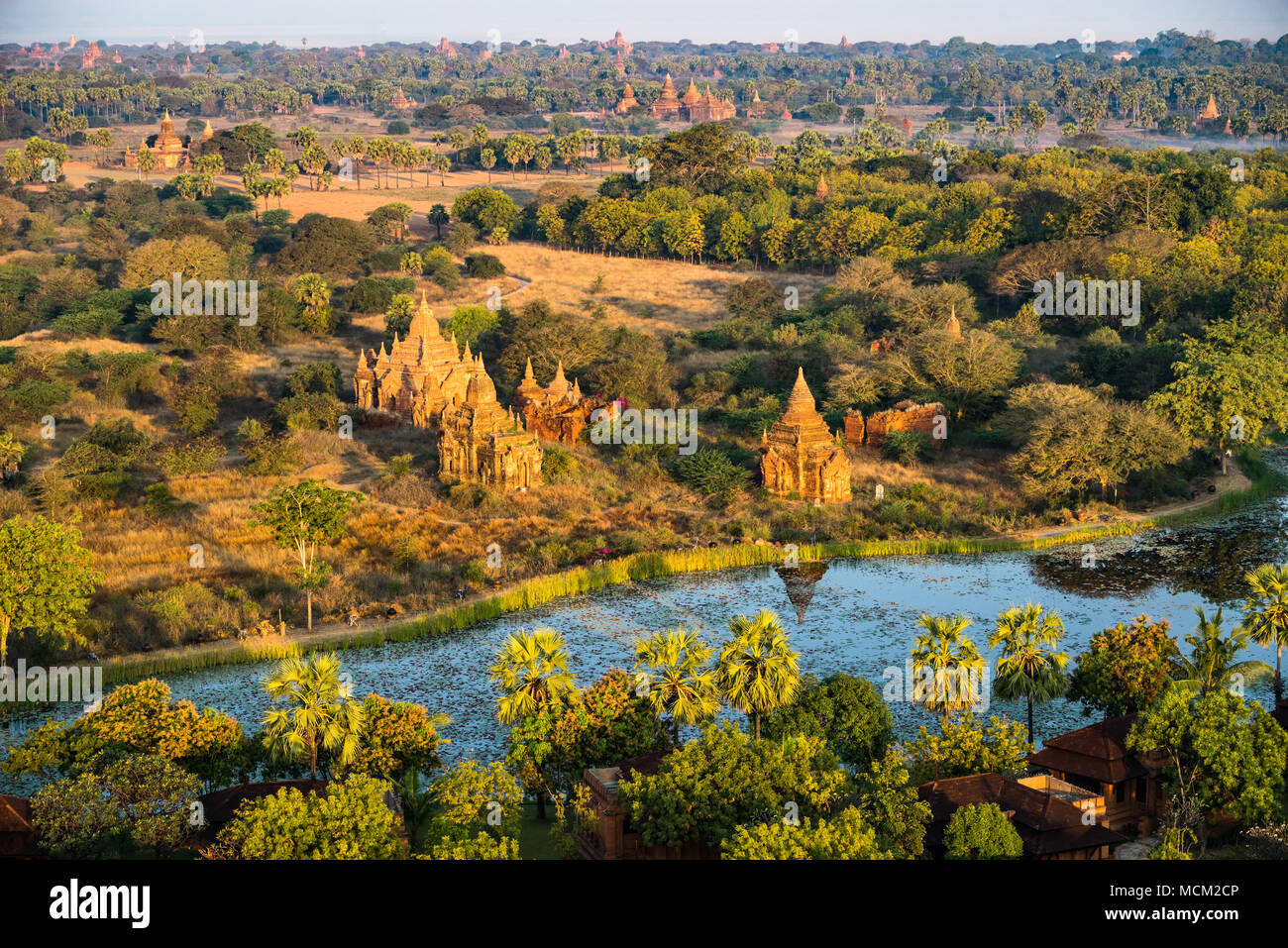 Ebenen von Bagan, Myanmar Stockfoto