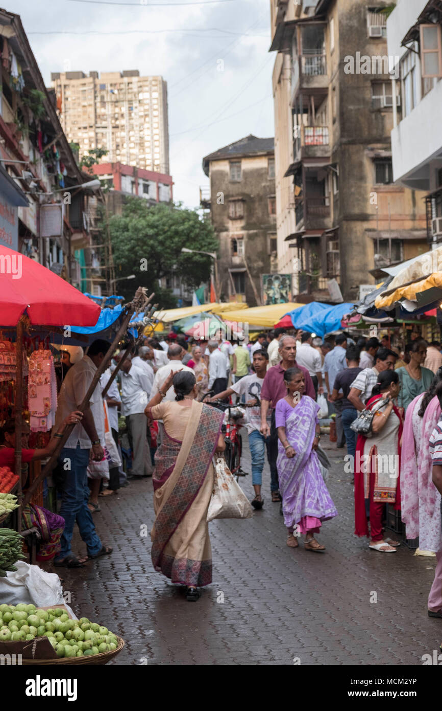 Anbieter Grant Road Gemüsemarkt in der inneren Stadt Mumbai Stockfoto