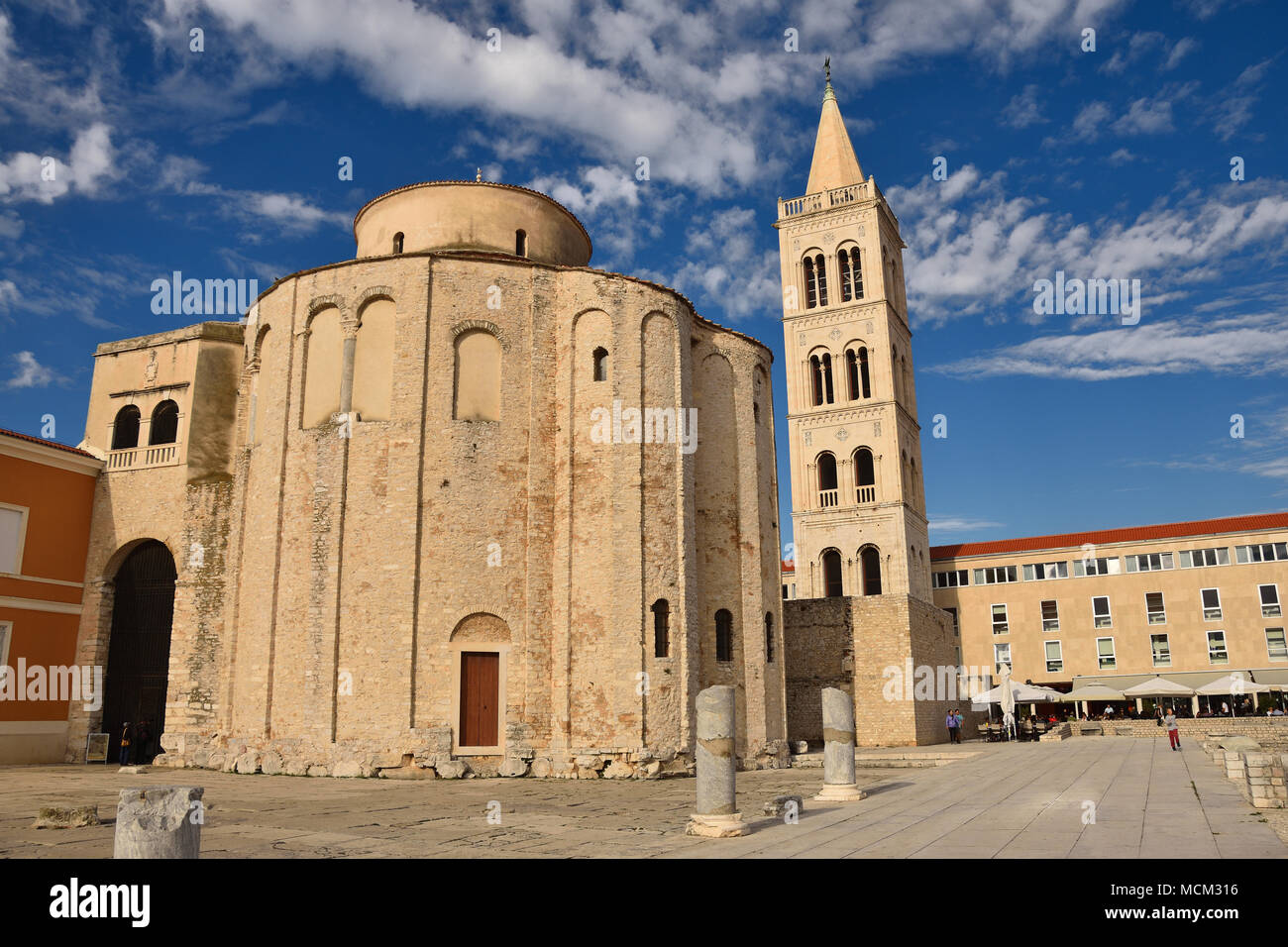 Kirche von St. Donatus in Zadar - die berühmten historischen kroatischen Stadt. Stockfoto