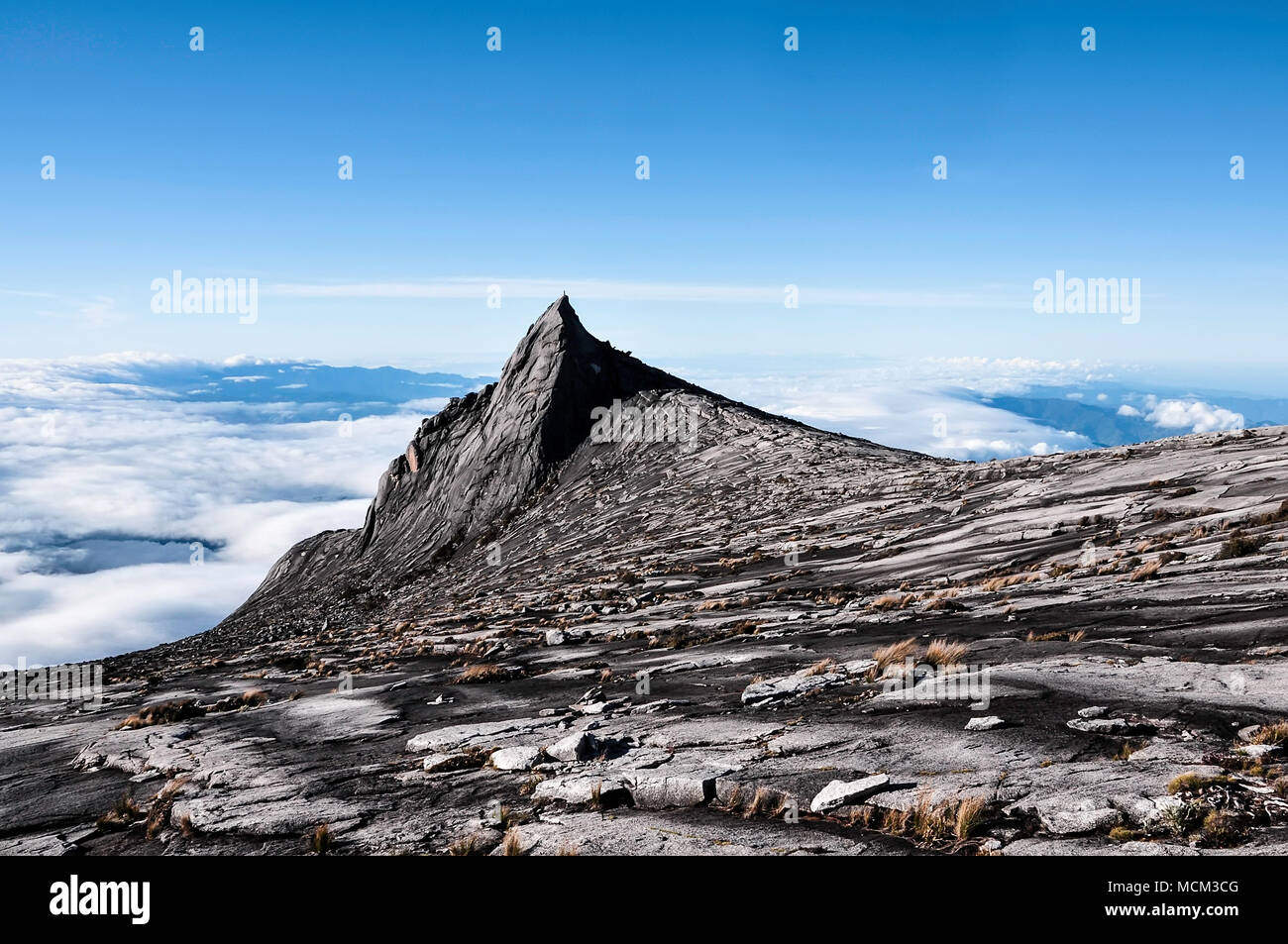 Low's Peak, dem höchsten Punkt des Mount Kinabalu, Sabah, Malaysia Stockfoto