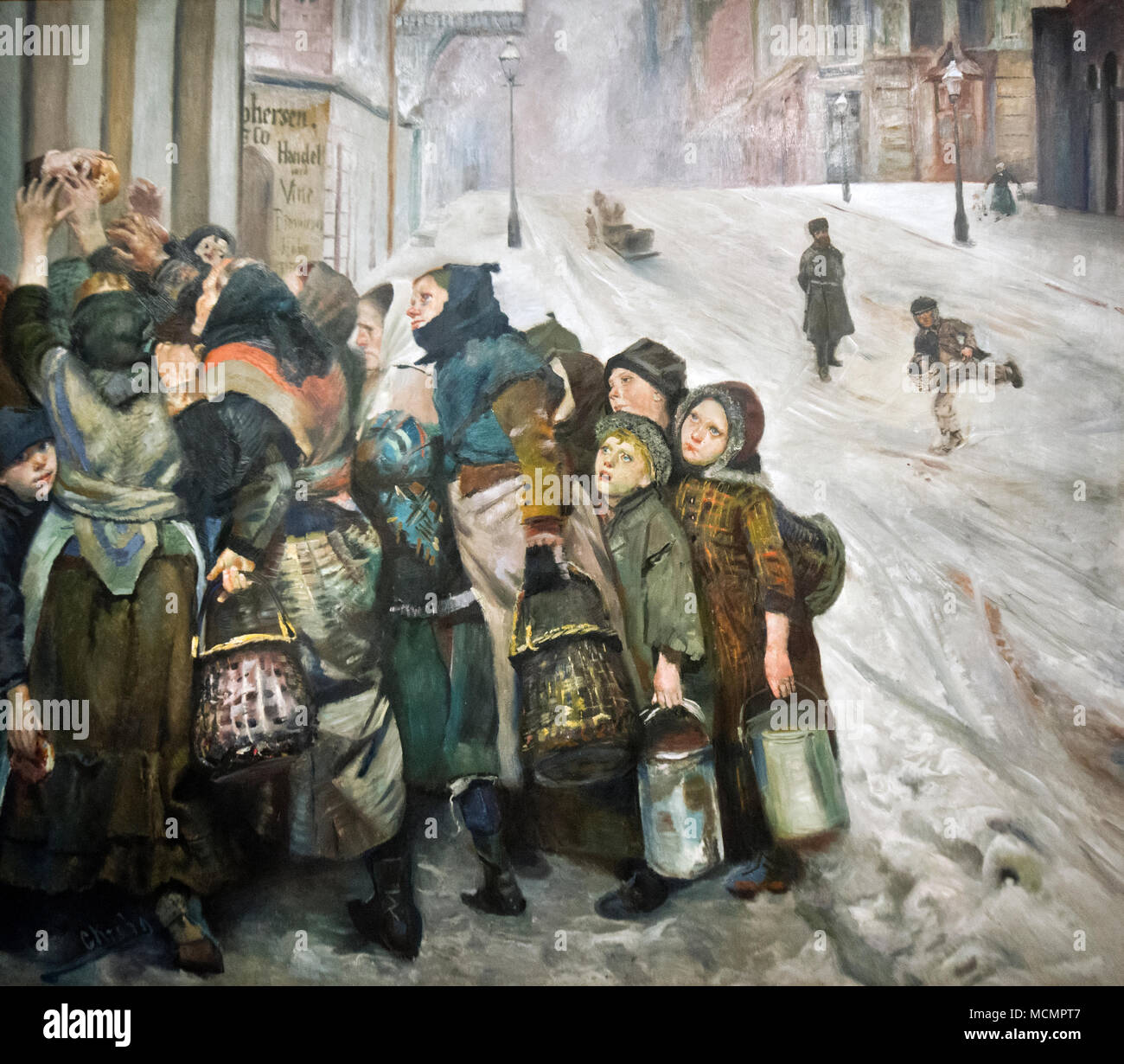 Christian Krohg - Kampf ums Überleben (1890) Stockfoto