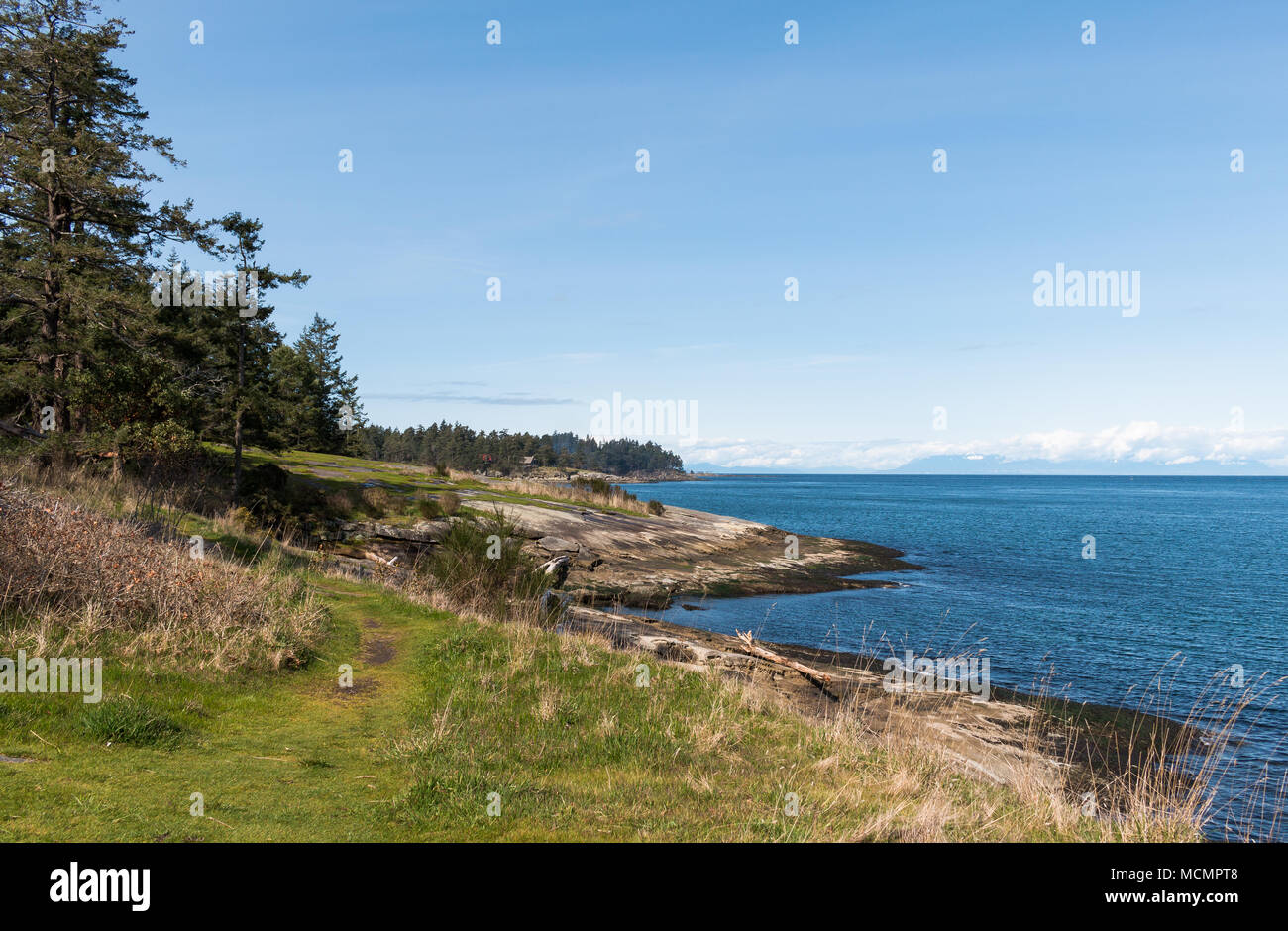 Bellhouse Provincial Park Landschaft auf Galiano Island, British Columbia Stockfoto
