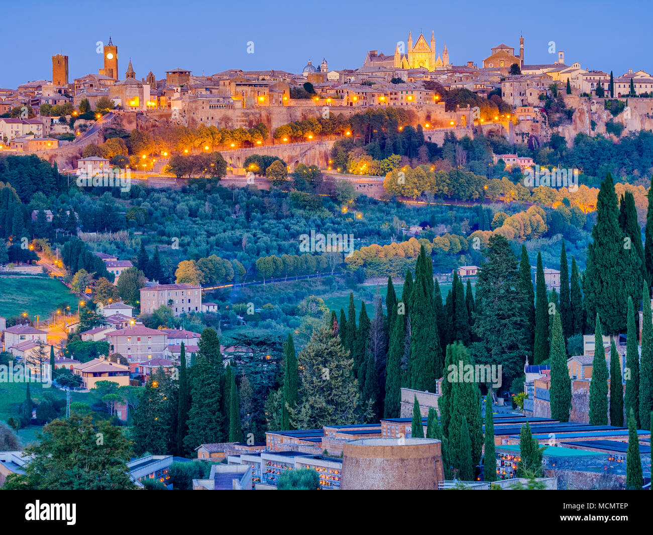 Stadt Orvieto in Umbrien, Italien Stockfoto