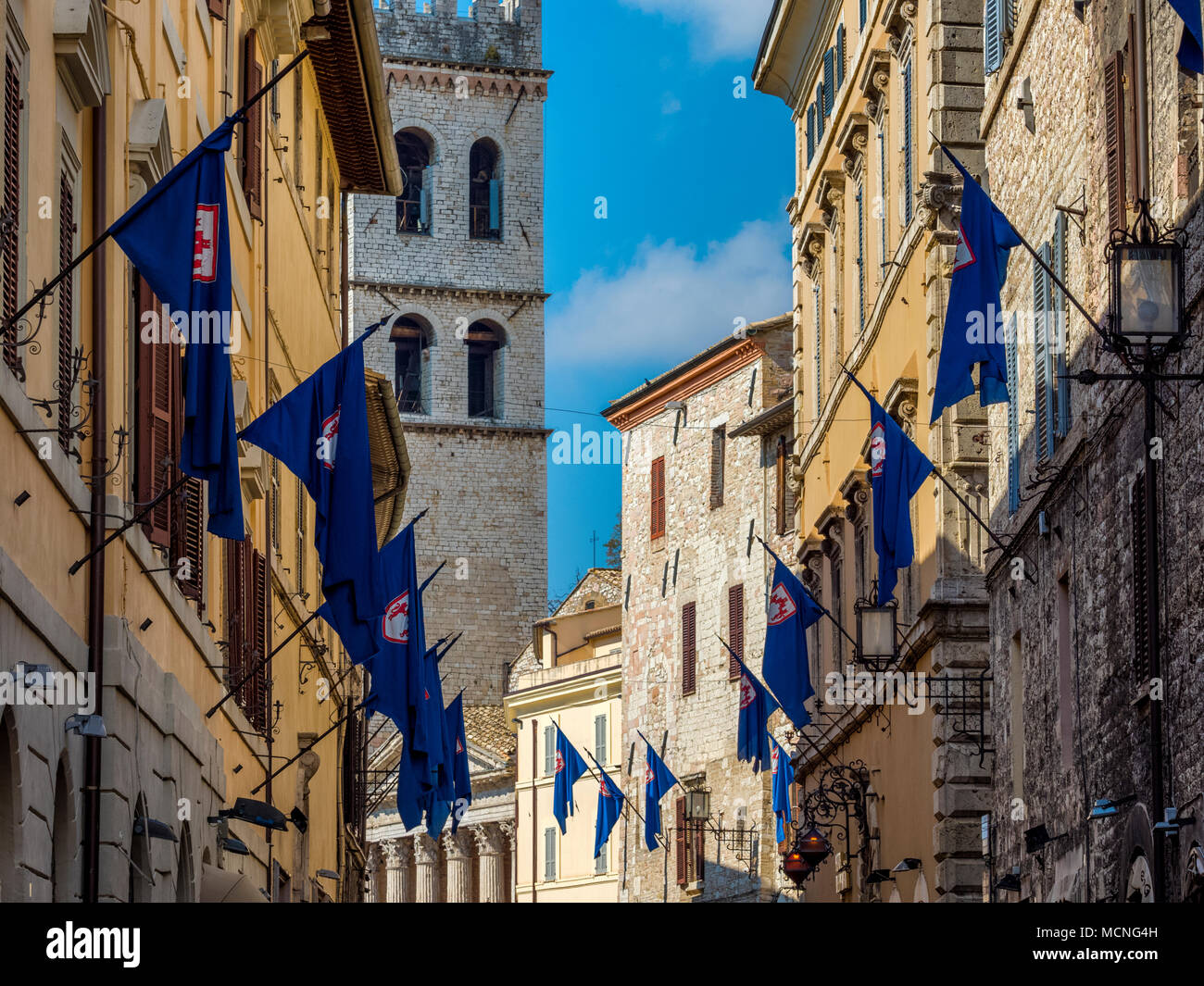 Stadt von Asissi in Umbrien, Italien Stockfoto