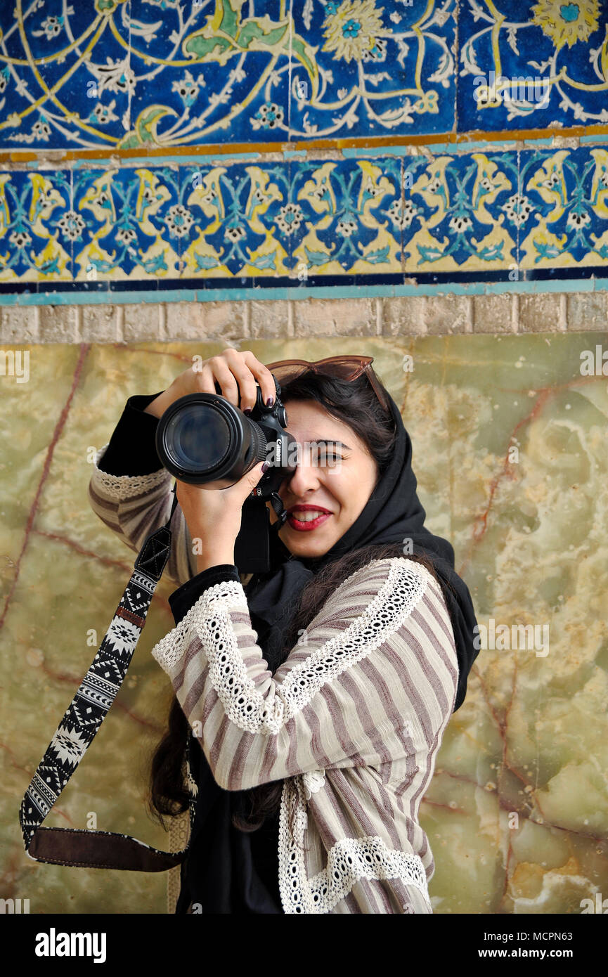 Portrait von Mädchen, Fotos in Esfahan, Iran © Antonio Ciufo Stockfoto