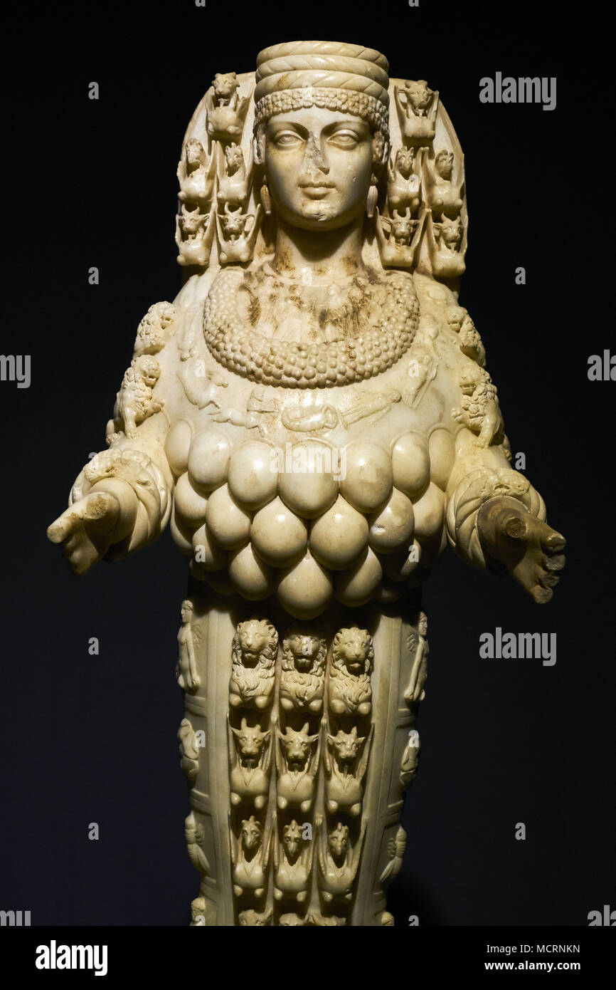 Die Türkei, in der Provinz Izmir, Selcuk Stadt, archäologische Ausgrabungen von Ephesus, Artemis Statue im Museum Stockfoto