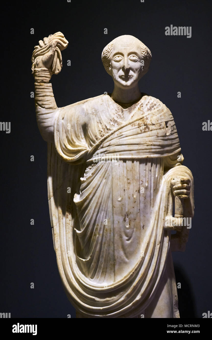 Die Türkei, in der Provinz Izmir, Selcuk Stadt, archäologische Ausgrabungen von Ephesus, Museum, Statue Stockfoto