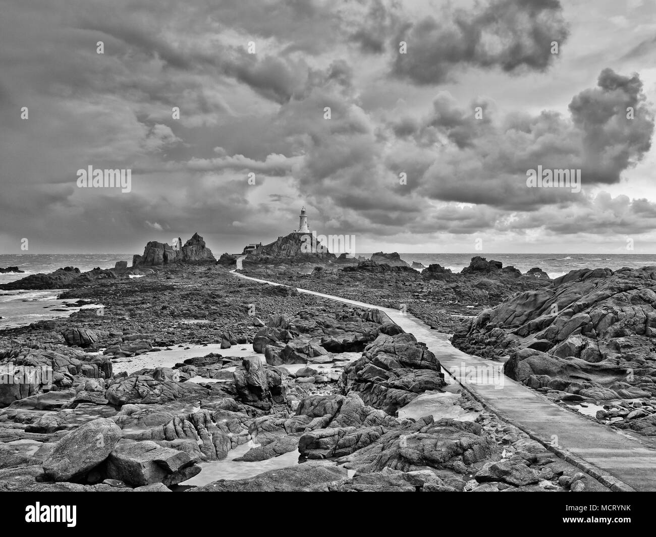 Corbiere Punkt, Leuchtturm, Jersey, Channel Islands Stockfoto