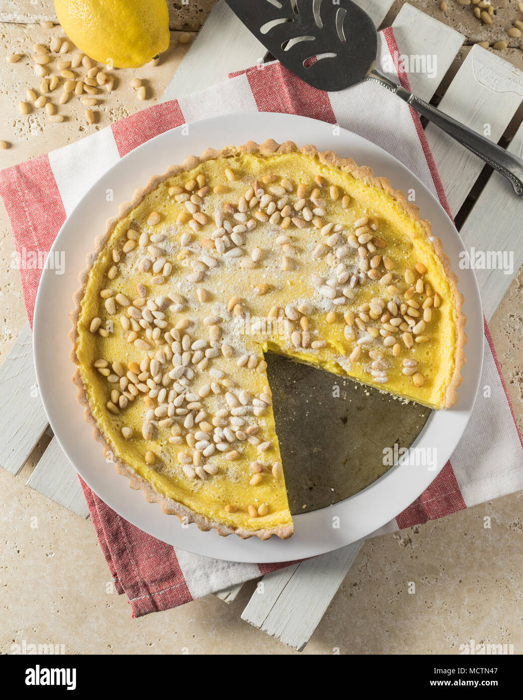 Torta della nonna. Großmutter 'start. Italien Essen Stockfoto