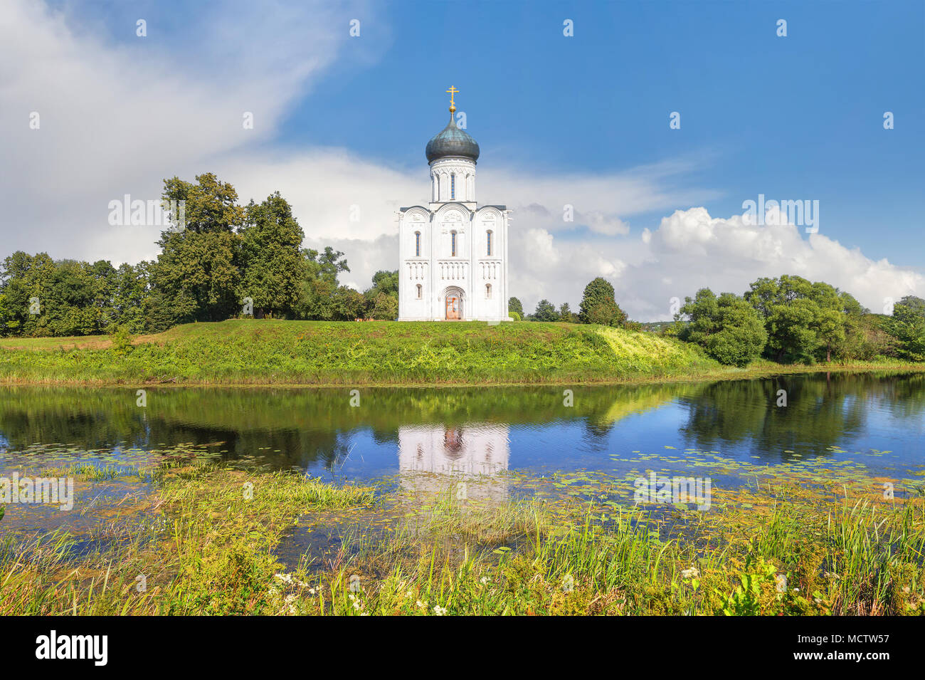 Kirche der Fürsprache an der Nerl. Vladimir. Russland Stockfoto