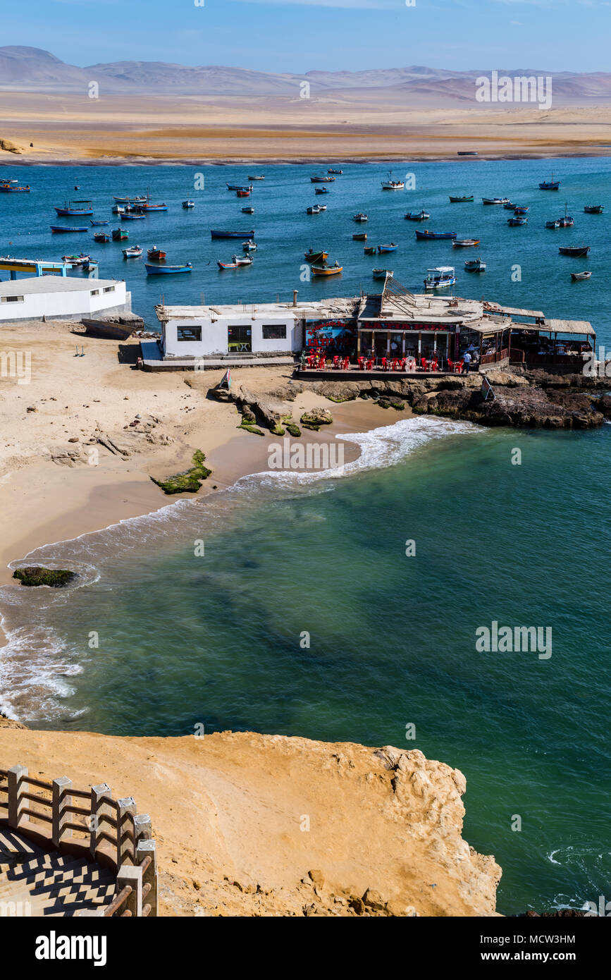 Nationale Reserve von Paracas, Lagunillas port, Ica, Peru, Südamerika. Stockfoto