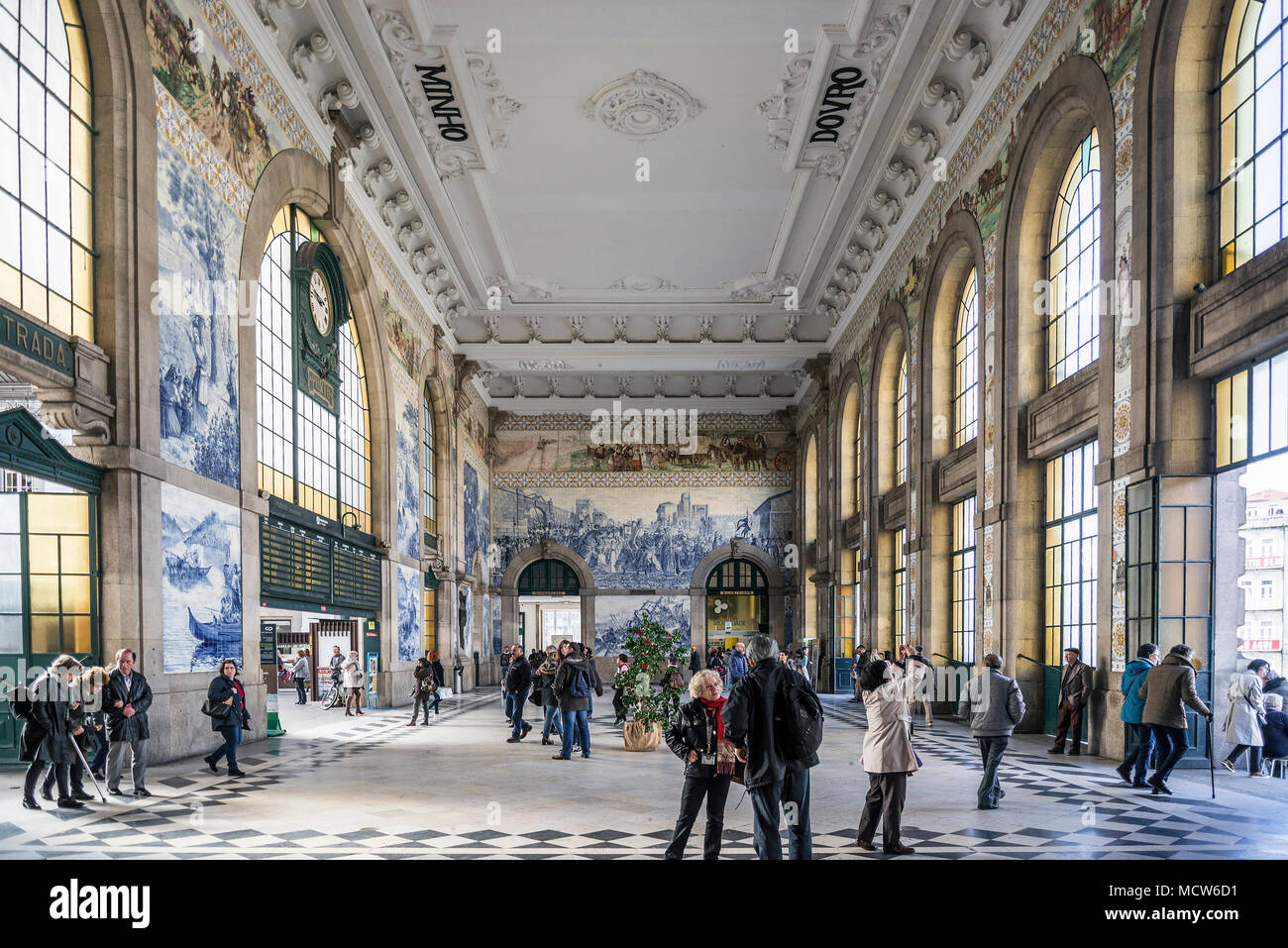 Sao Bento Bahnhof Sehenswürdigkeiten in Porto portugal Stockfoto