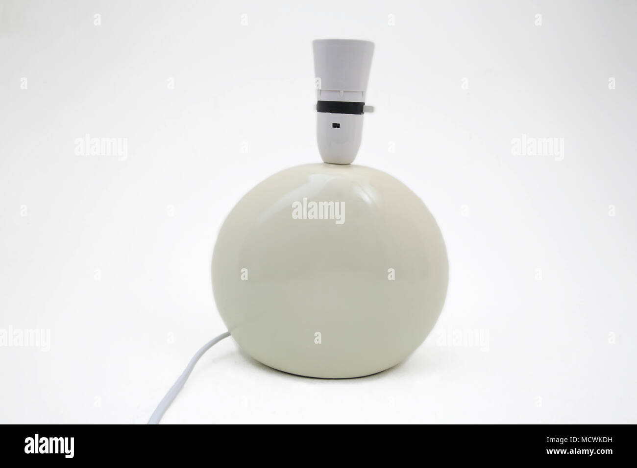 Weißer Keramik Lampe Stockfoto