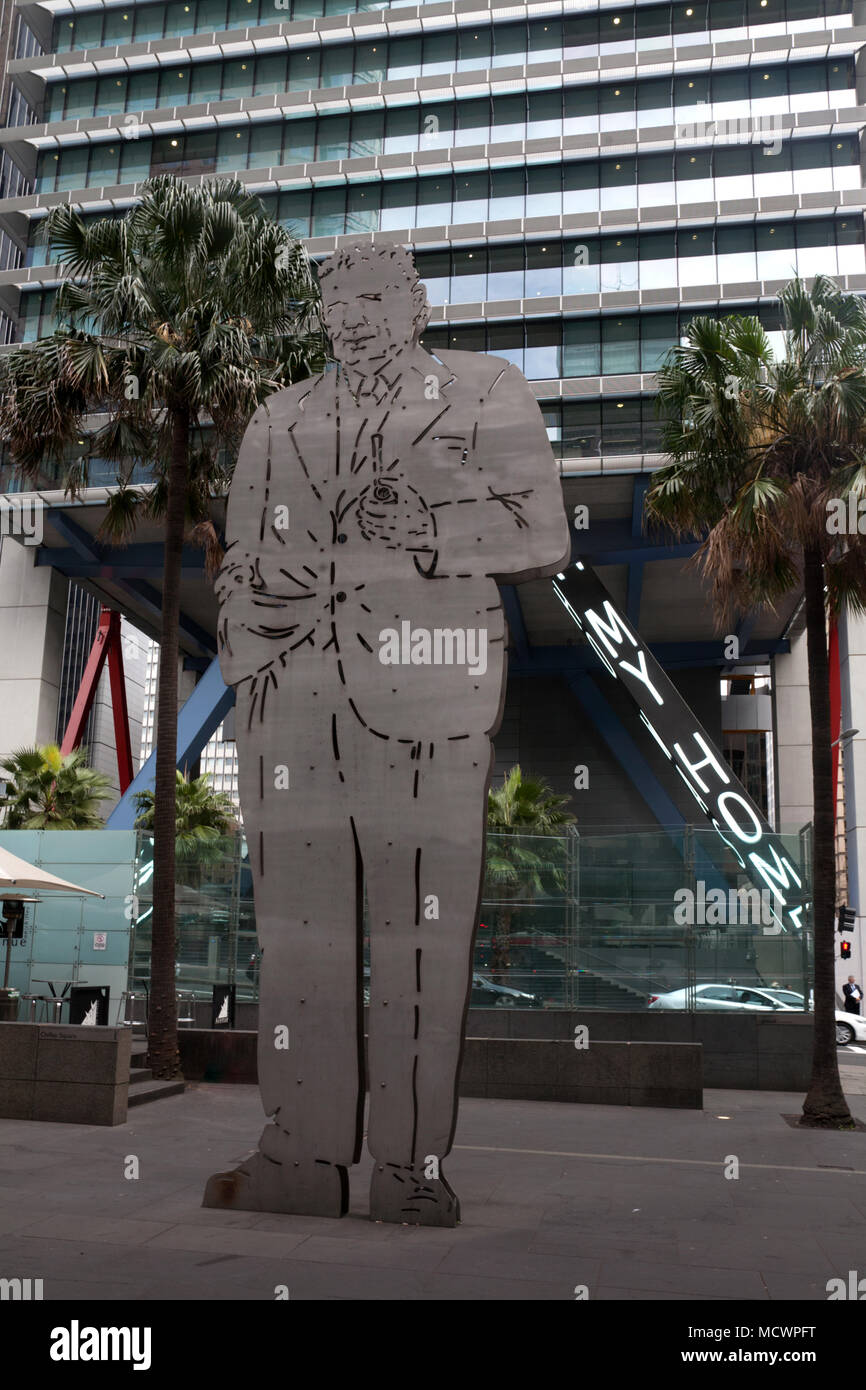 2,3 Meter hohen Statue ben shifly Vorplatz shifly Tower central business district von Sydney Australien New South Wales Stockfoto