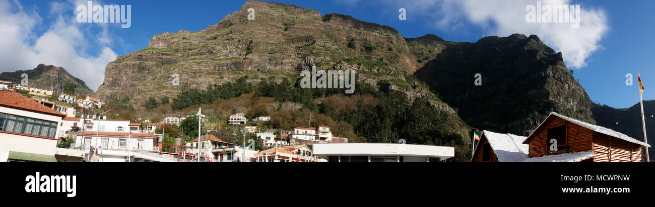 Der Nonne Tal in den Bergen oberhalb von Funchal auf der Insel Madeira im Atlantischen Ozean Stockfoto