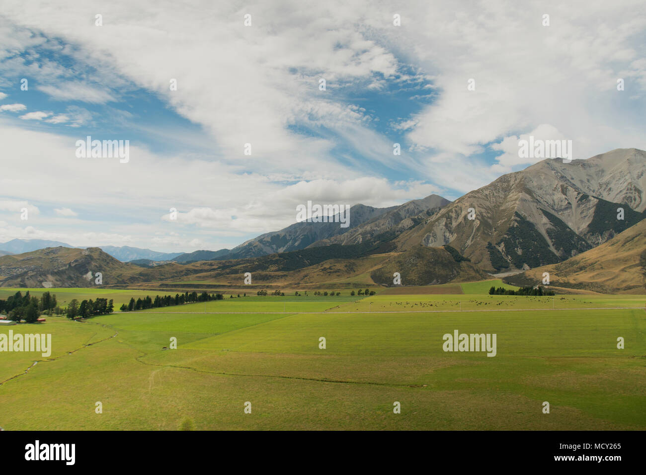 Schöne Neuseeland Landschaft in Canterbury, Südinsel Stockfoto