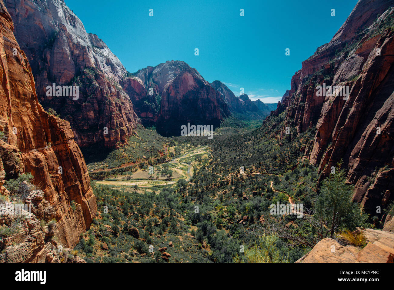 Angel's Landing Trail, Zion National Park, UT Stockfoto