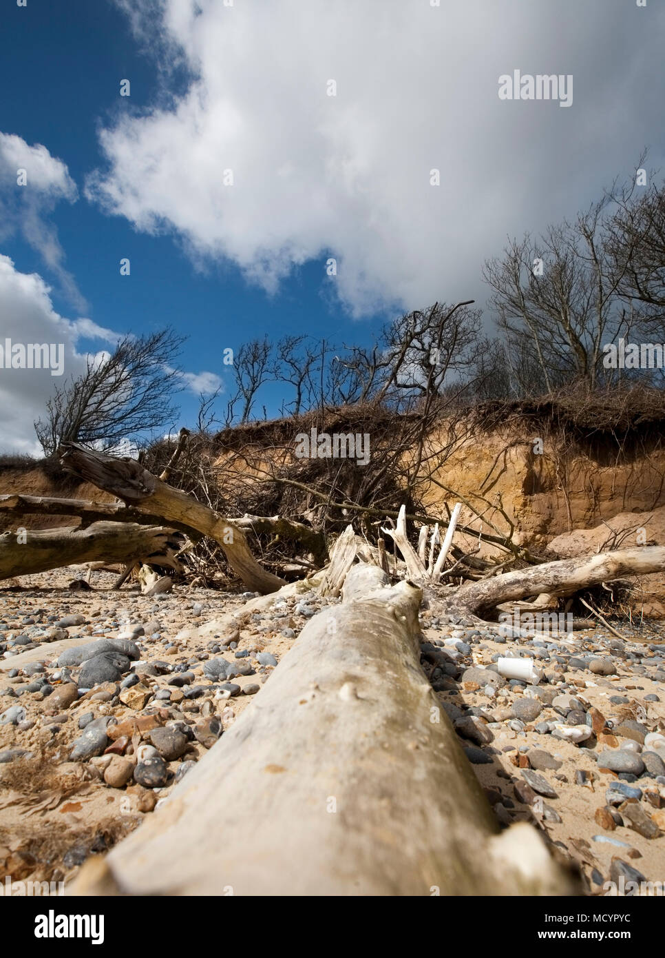 Benacre Strand-Suffolk Stockfoto