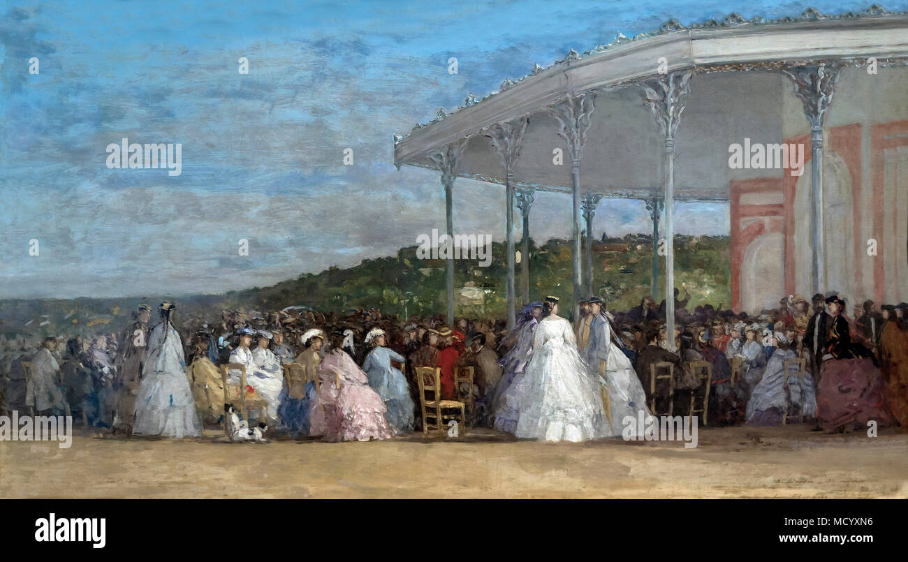 Konzert im Casino von Deauville, Eugene Boudin, 1865, Nationalgalerie, Washington DC, USA, Nordamerika Stockfoto