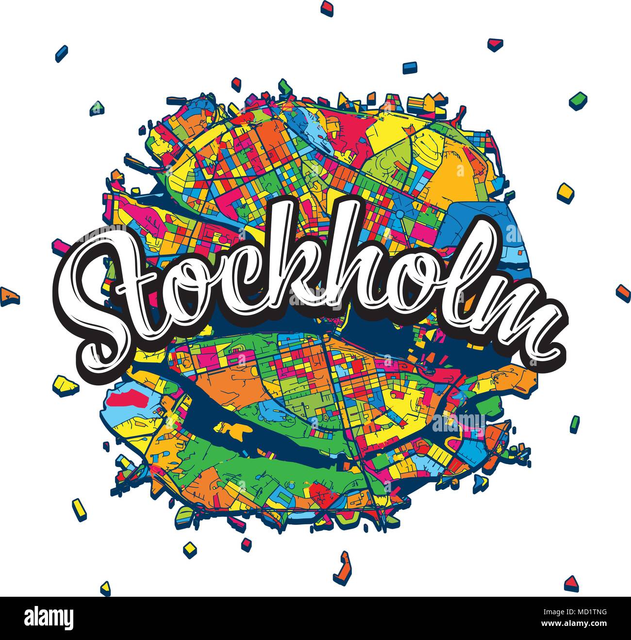 London Karte mit schriftlicher Schlagzeile. Reisen die Welt Konzept Vektor Bild für digitales Marketing und Postern. Stock Vektor