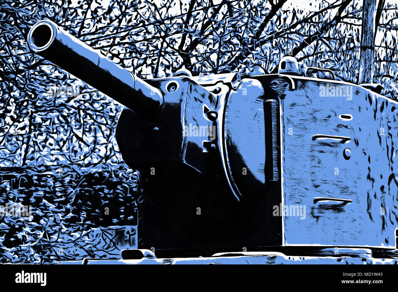 Schwache Panzer KV-2, 1940 Stockfoto