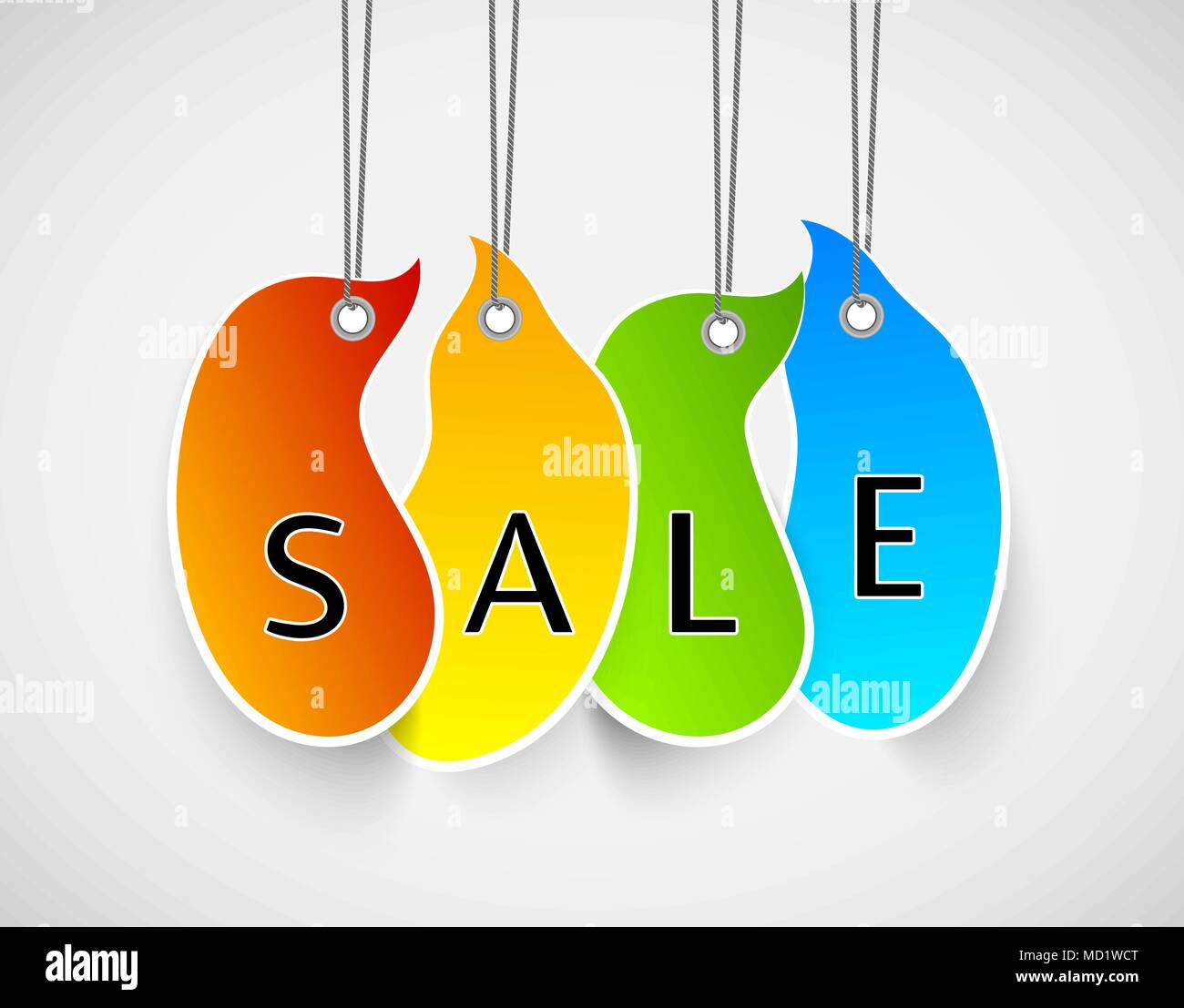 Tags mit Wort Verkauf Stock Vektor