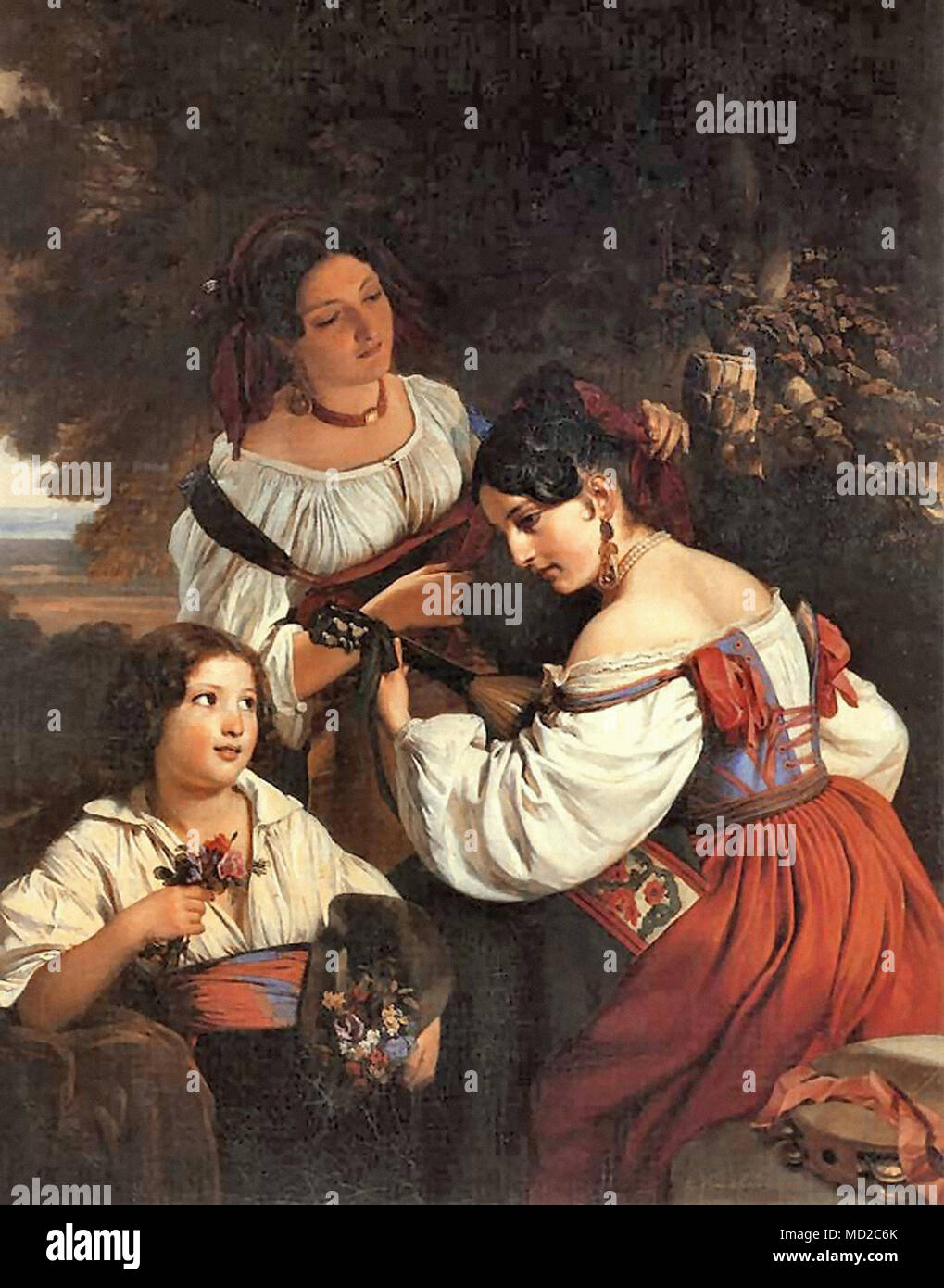 Winterhalter Franz Xaver - Römische Genre Szene Stockfoto