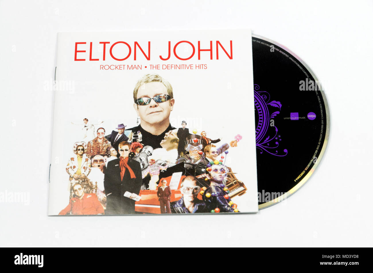 Elton John Rocket Man die Definitive Hits Album Stockfoto