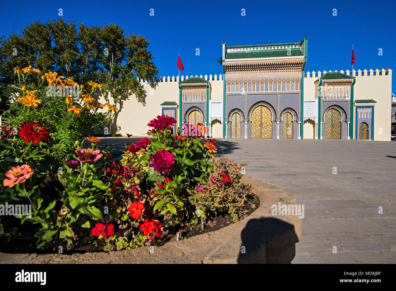 Fez, Marokko - November 14, 2017: Dar al-Makhzen oder Dar el-Makhzen Royal Palace Stockfoto