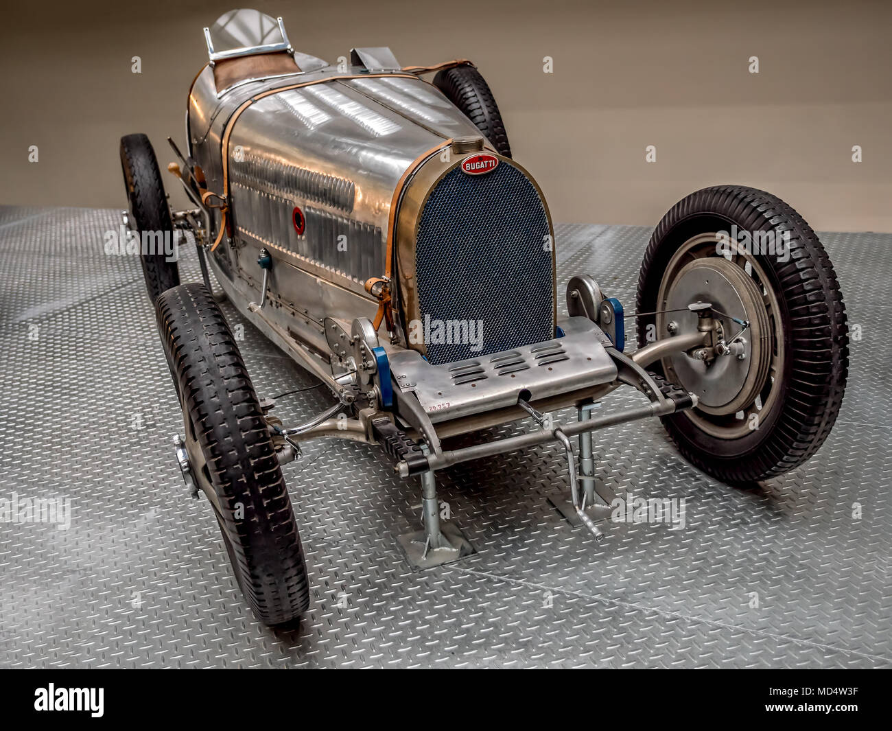 Prag, tschechische Republik - 8. MÄRZ 2017: Oldtimer Rennwagen Bugatti 51 aus 1931, Nationales Technisches Museum Prag Stockfoto
