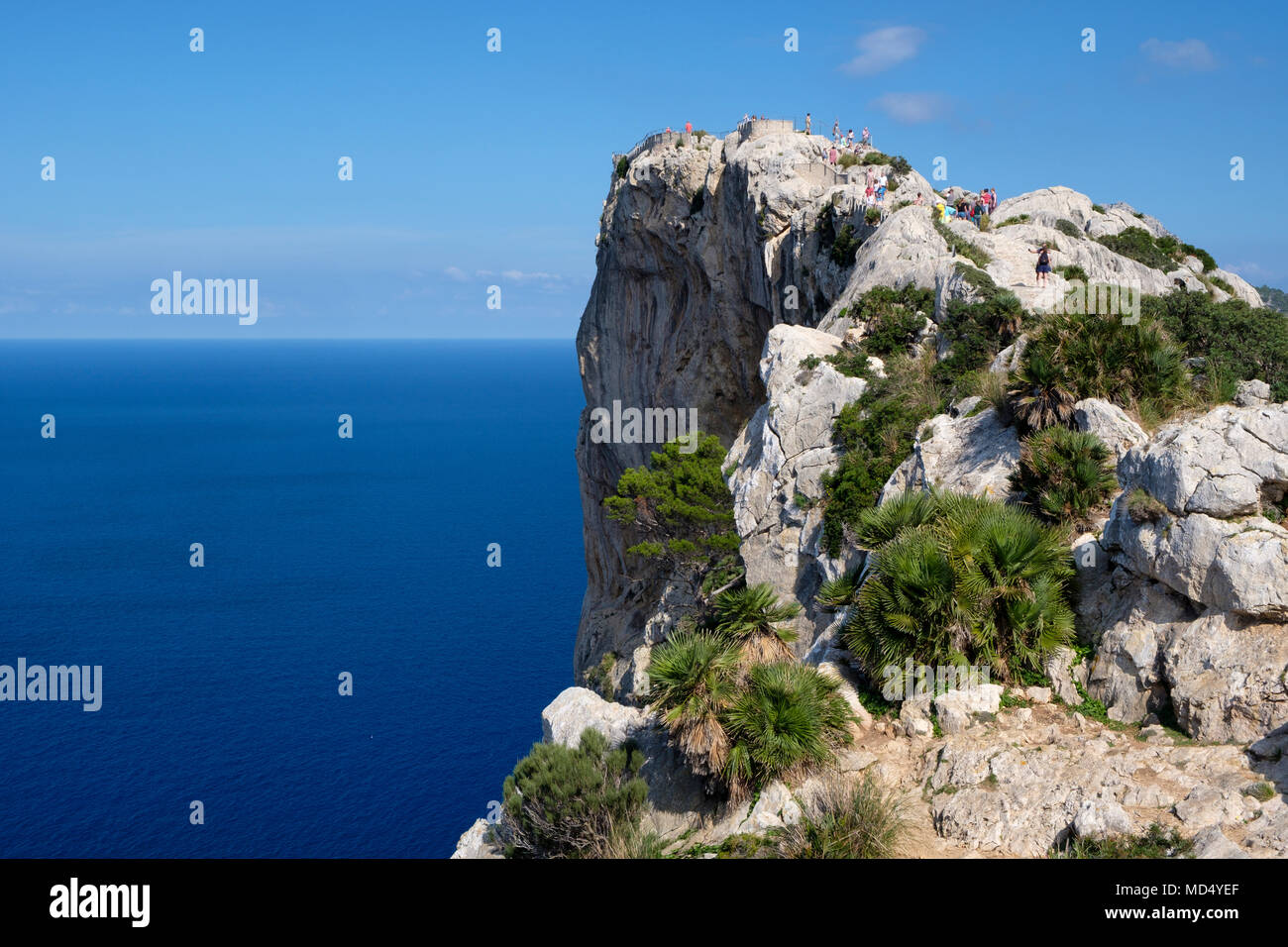 Blick vom Mirador d es Colomer, Mirador de Mal Pas, Cap de Formentor, Formentor, Mallorca, Balearen, Spanien, Europa Stockfoto