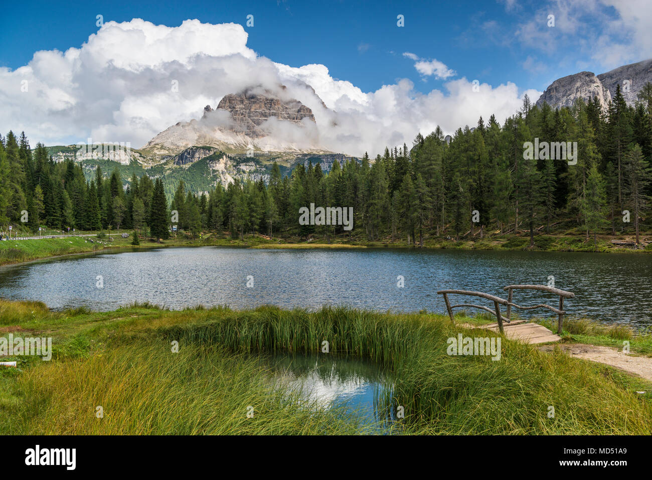 Lago Antorno, Drei Zinnen, Dolomiten, Südtirol, Italien Stockfoto