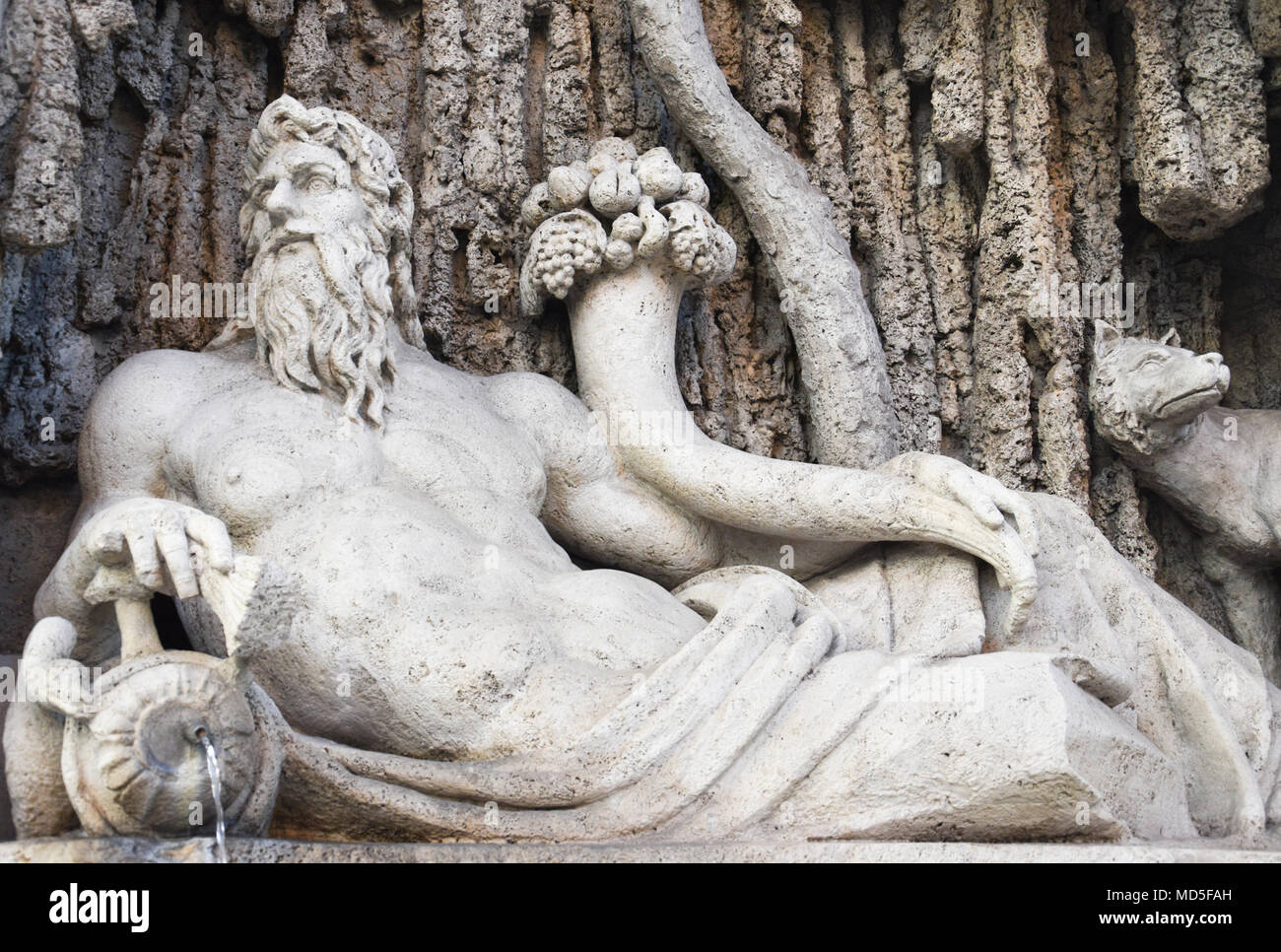 In der Nähe von dem Tiber, "einer der Brunnen von Quartto Fountane. Der Quattro Fontane (die vier Brunnen) ist ein Ensemble von vier spät Renaissa Stockfoto