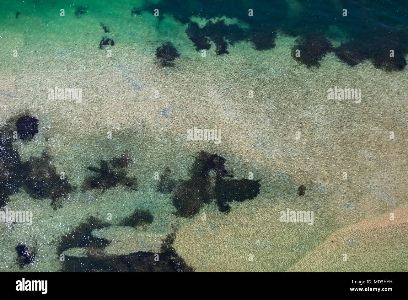 Abstrakte Luftaufnahmen von Lake Macquarie, NSW, Australien Stockfoto