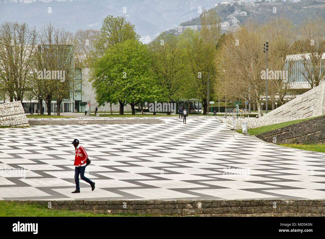 Universität Grenoble von Studenten gegen die Auswahl an der Universität gesperrt Stockfoto