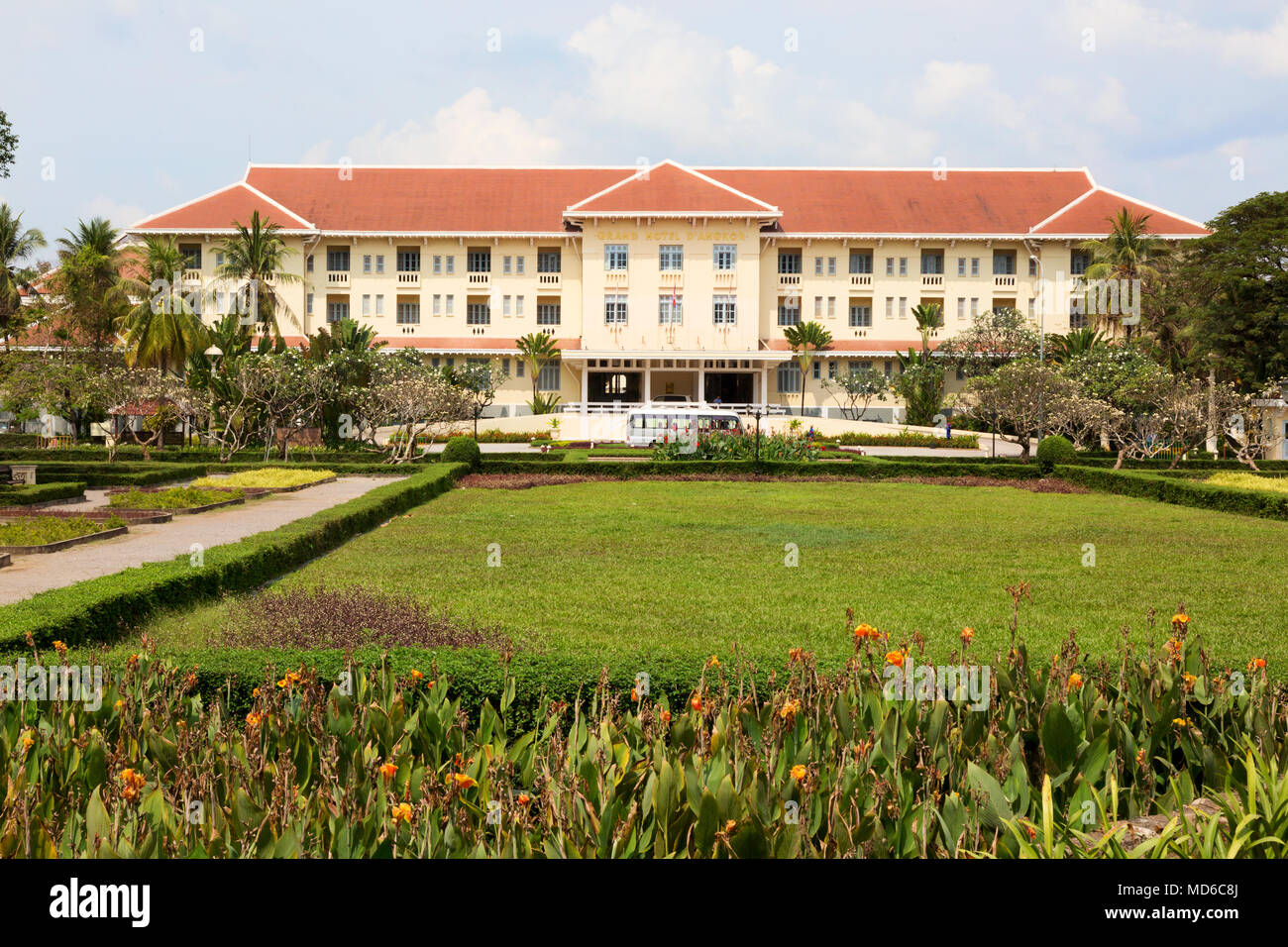 Grand Hotel d'Angkor - ein luxuriöses 5-Sterne Hotel in der Stadt Siem Reap, Kambodscha Asien Stockfoto