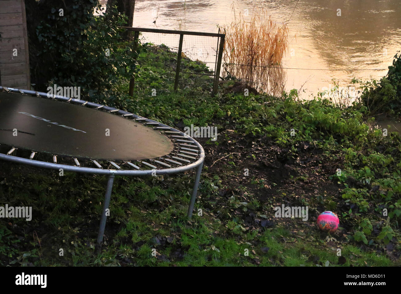 Fluss Stour Flut Gillingham Dorset England Stockfoto