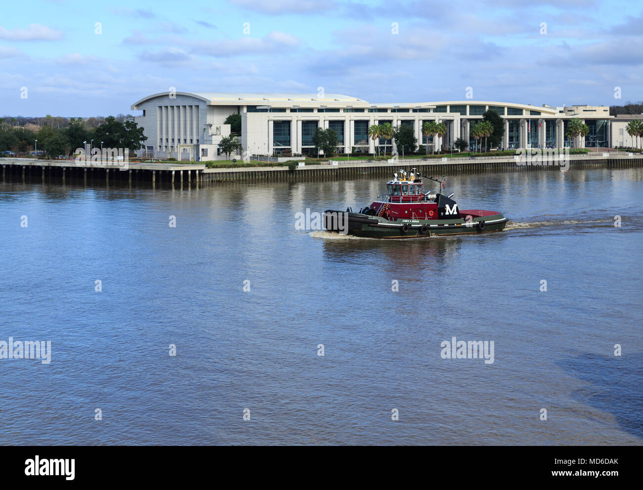 Tugboat auf Savannah River Stockfoto