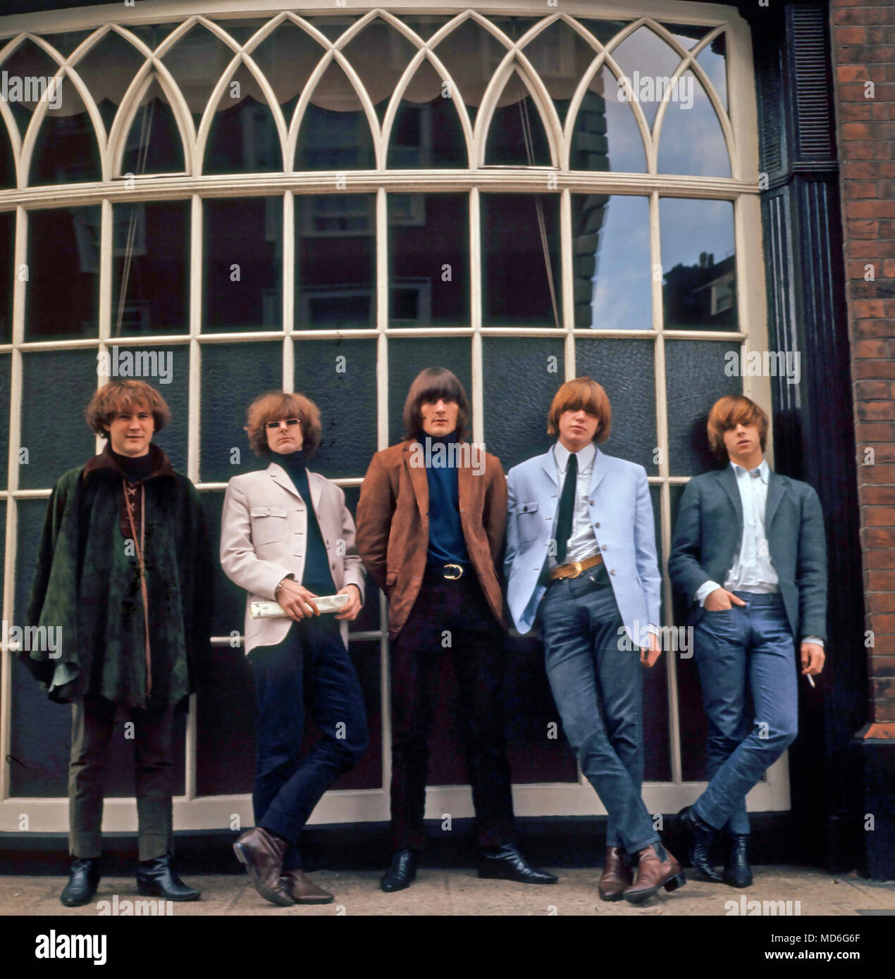 Die BYRDS amerikanischen Rock Gruppe in 1965. Von links: David Crosby, Roger McGuinn, Gene Clarke, Michael Clarke, Chris Hillman Stockfoto
