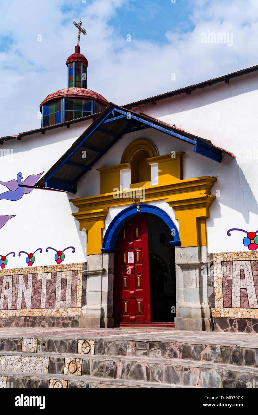 Kirche von Antioquia, Tal des Flusses Lurin, Lima, Peru. Stockfoto