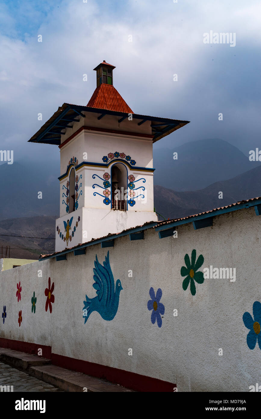 Kirche von Antioquia, Tal des Flusses Lurin, Lima, Peru. Stockfoto