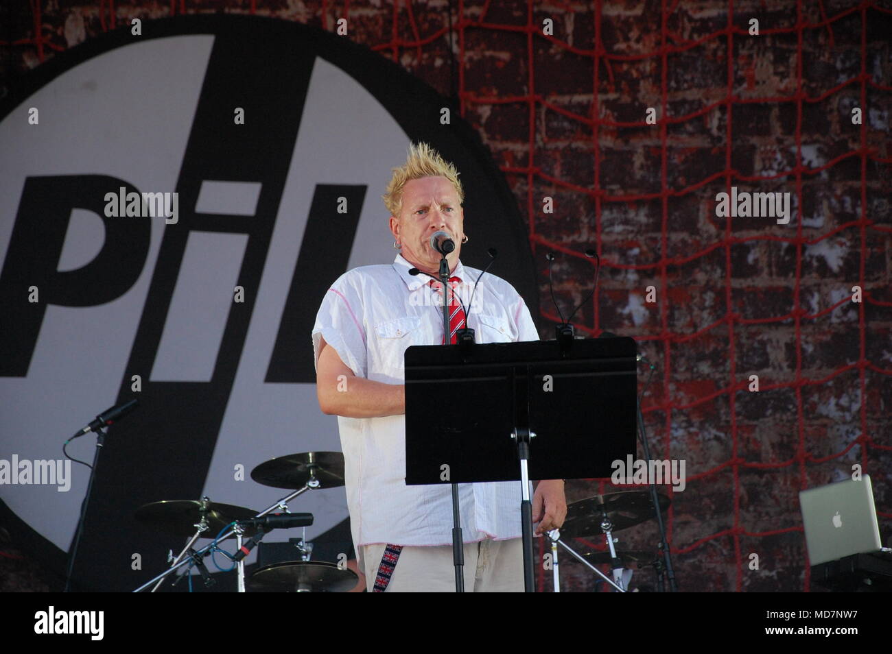 Trencin Slowakei 9 Juli 11 Johnny Rotten Live Mit Bild In Der Offentlichkeit Beschrankt Pil Ex Sex Pistols An Pohoda Festival Stockfotografie Alamy