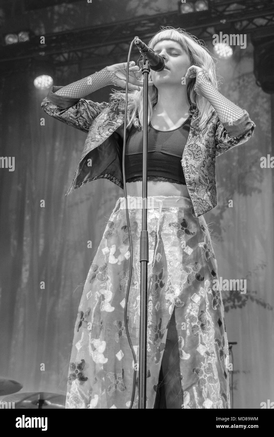 Aurora Aksnes führt bei Molde Jazzfestival in Molde, Norwegen 19. Juli 2017. Stockfoto